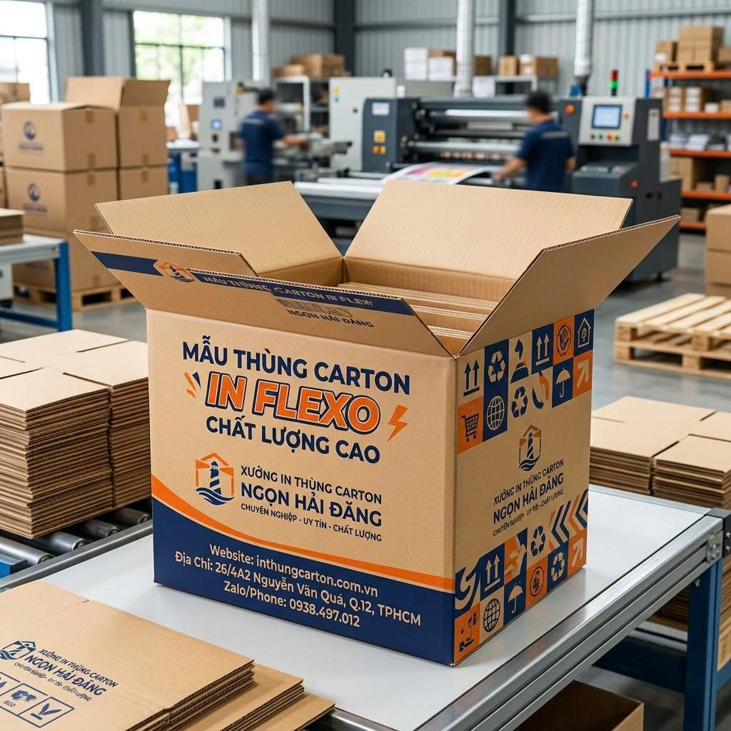 Mẫu thùng carton in Flexo chất lượng cao