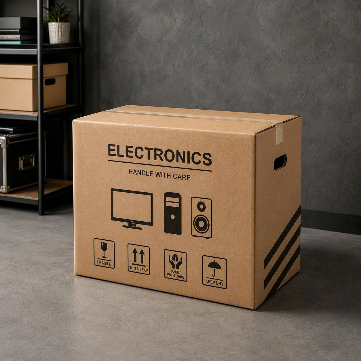 thùng carton gói đồ gia dụng