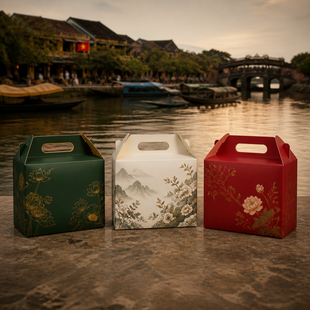 Kiểu Dáng Hộp Phổ Biến cho Hộp Carton Có Quai