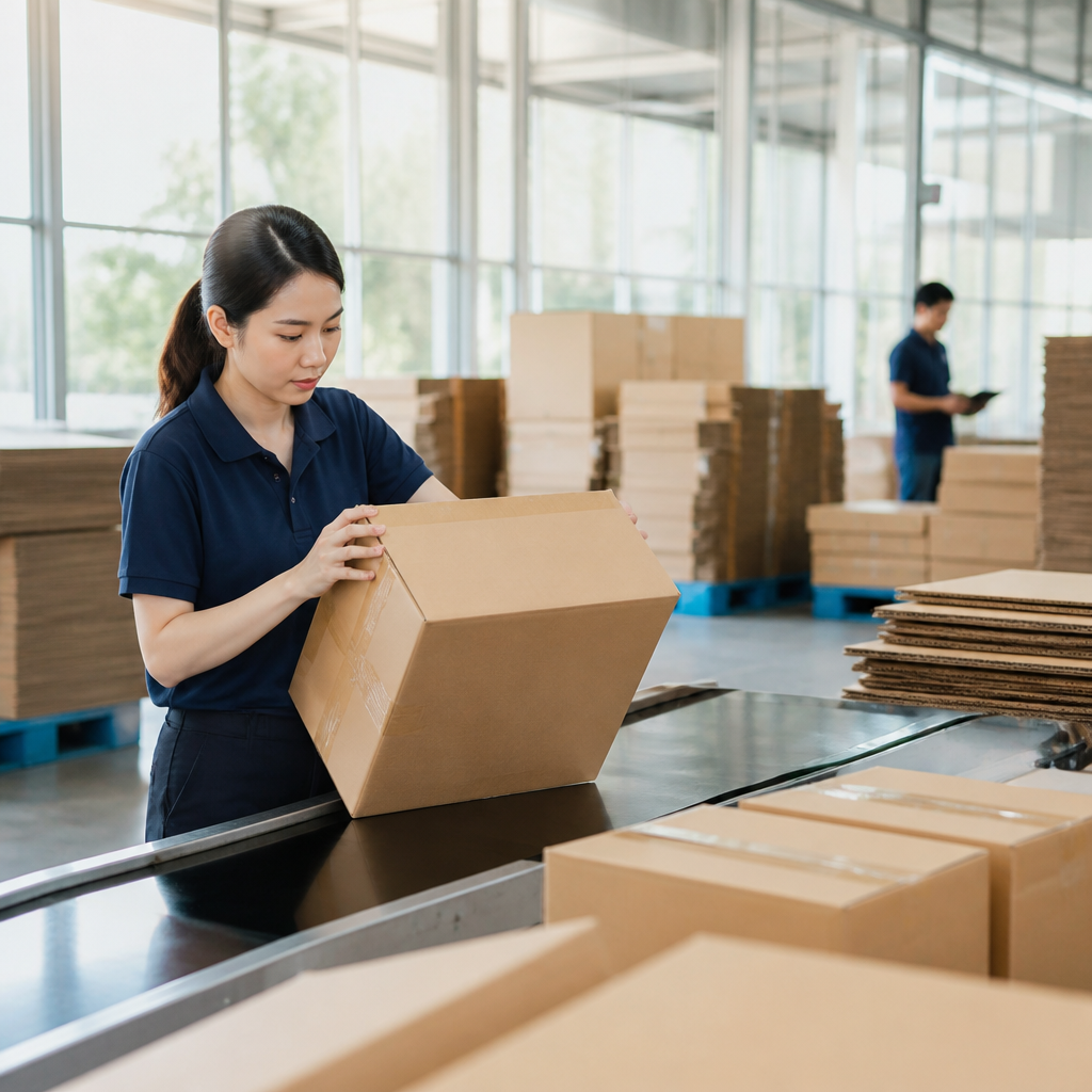 Kiểm tra chất lượng thùng carton sau khi in tại xưởng
