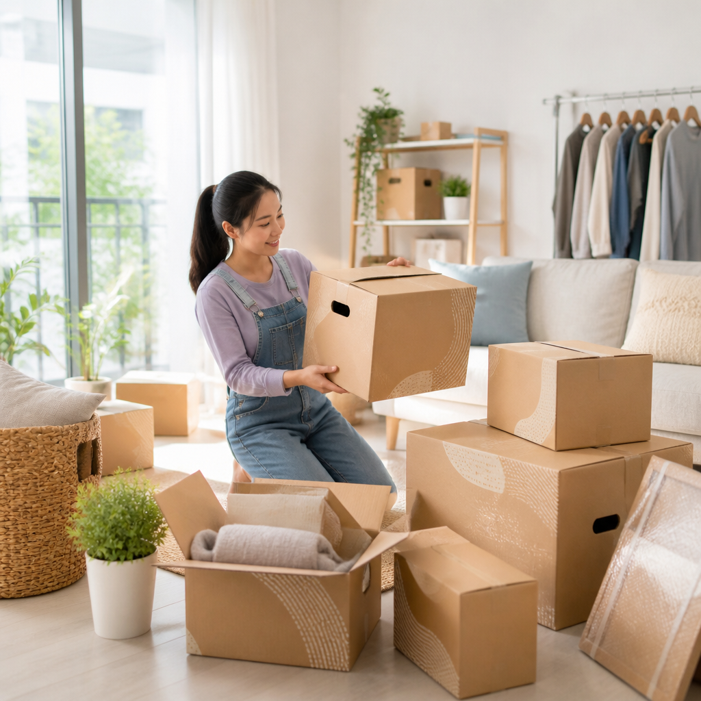 Chọn lựa thùng carton với kích thước và độ bền phù hợp cho các đồ gia dụng khác nhau.