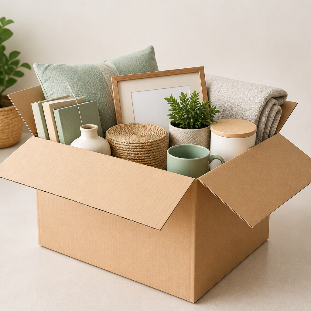 Tối ưu không gian bằng cách nhét các vật dụng mềm vào khoảng trống trong thùng carton.