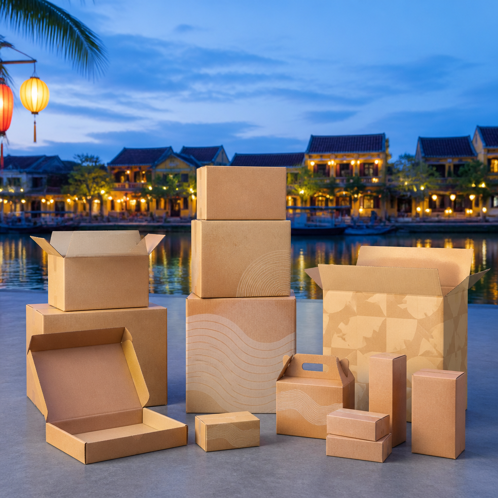Các loại thùng carton với cấu trúc sóng và số lớp giấy khác nhau
