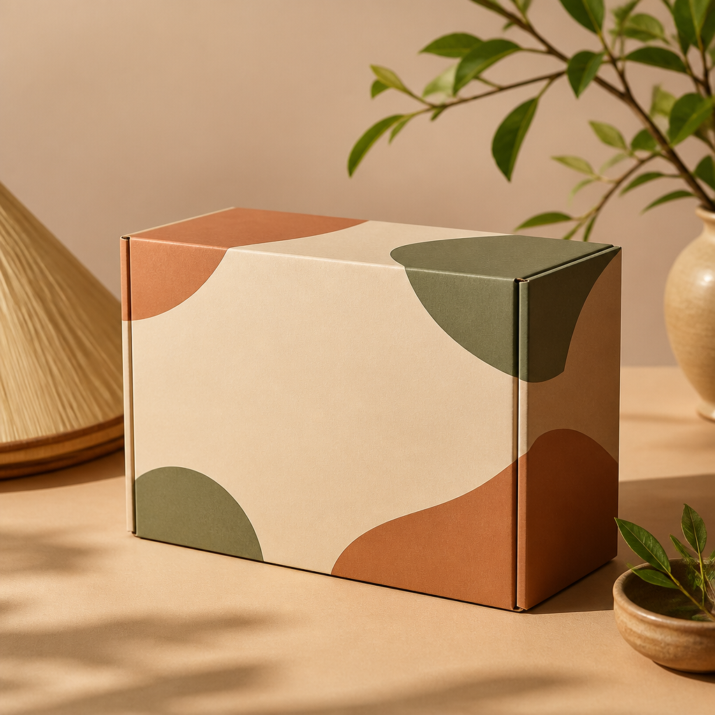 Thùng carton được in ấn đầy đủ logo, thông tin sản phẩm và mã vạch