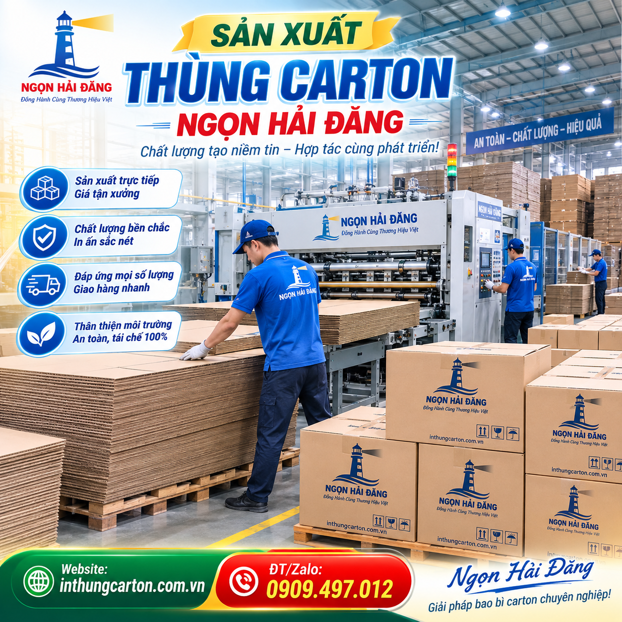 xưởng in thùng carton Ngọn Hải Đăng