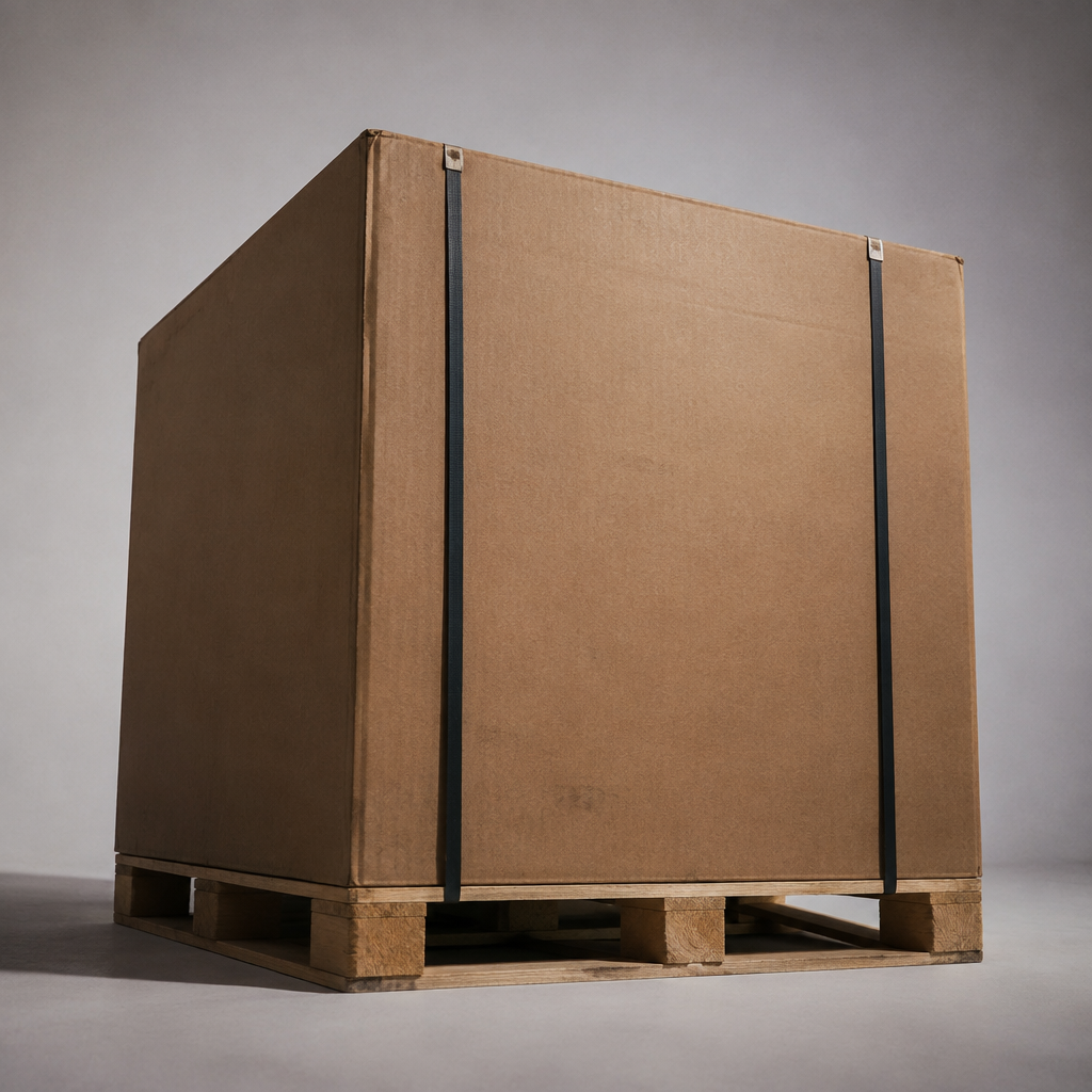 Thùng carton khổ lớn đang được sử dụng để đóng gói hàng hóa công nghiệp