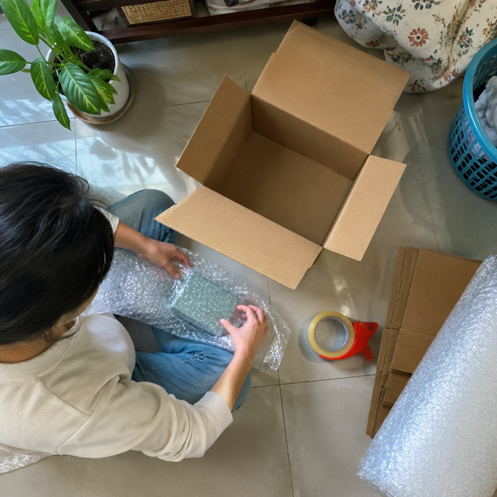 Bước 1: Chuẩn bị đầy đủ vật liệu đóng gói