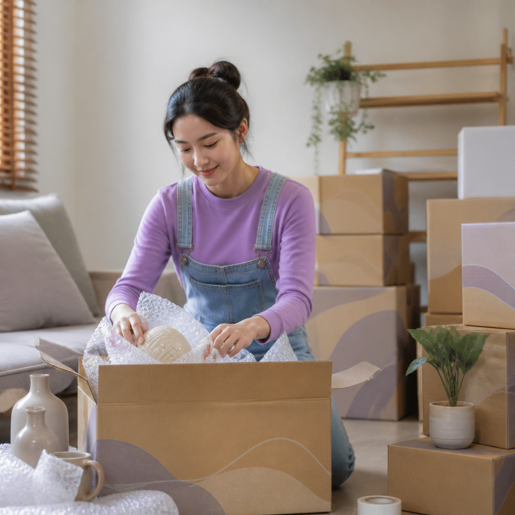 Đóng gói đồ dễ vỡ vào thùng carton có vách ngăn