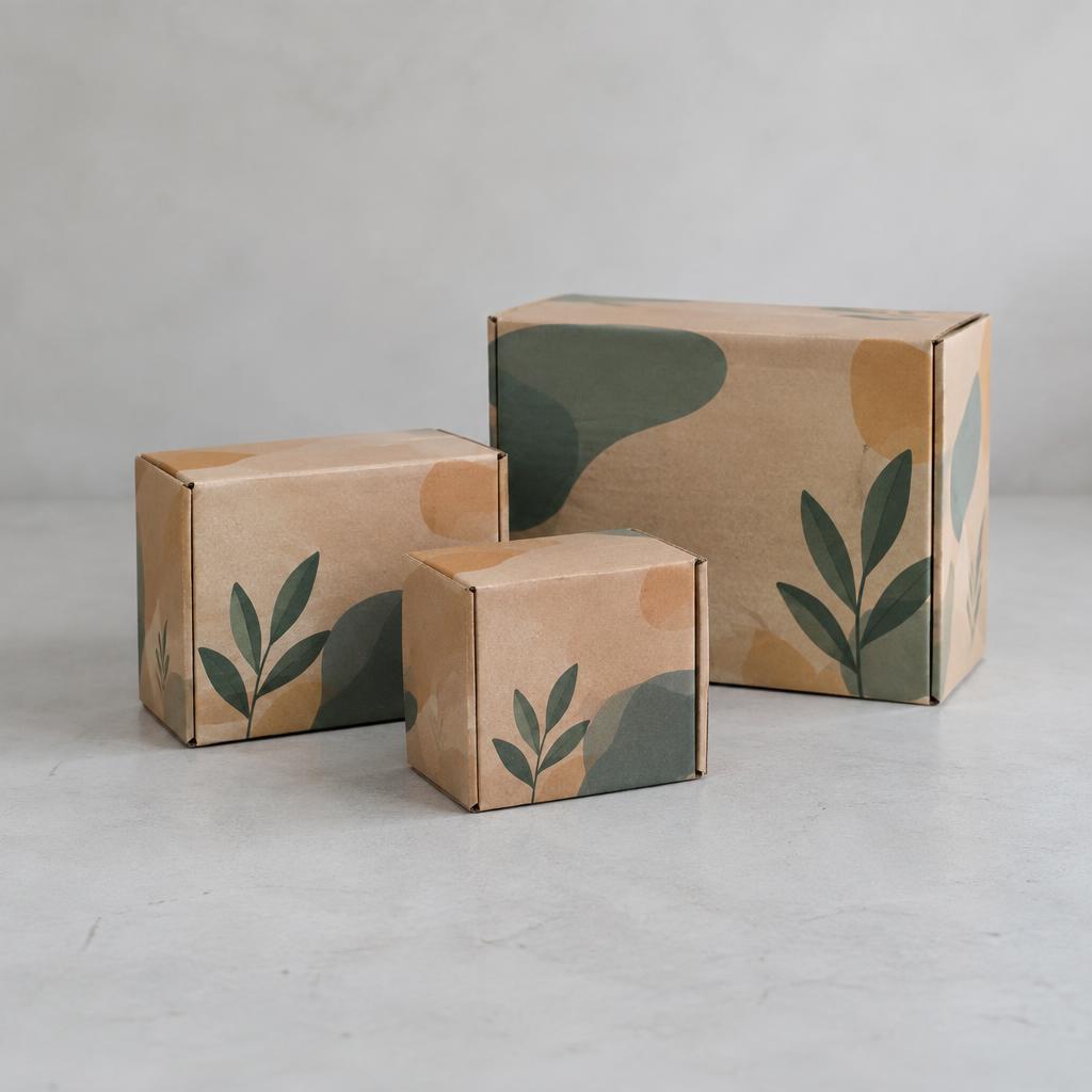 Những chiếc thùng carton gói hàng được in logo thương hiệu nổi bật trên băng chuyền