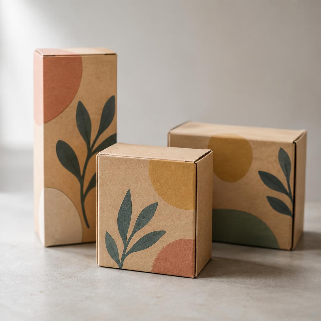Thùng carton với thiết kế in ấn độc đáo, truyền tải thông điệp thương hiệu rõ ràng