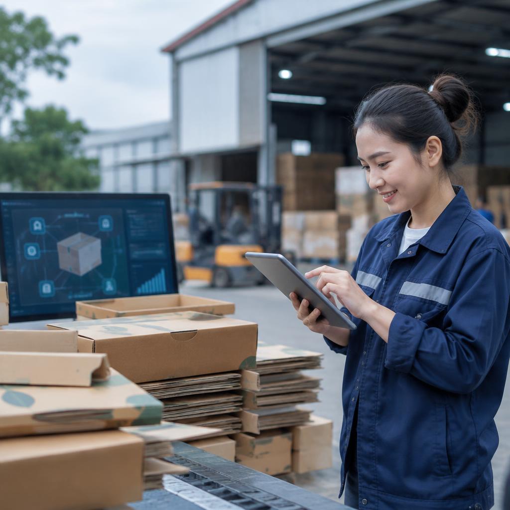 Giao diện máy tính với biểu đồ phân tích dữ liệu và thuật toán AI, minh họa tương lai của in bồi offset trong kỷ nguyên số