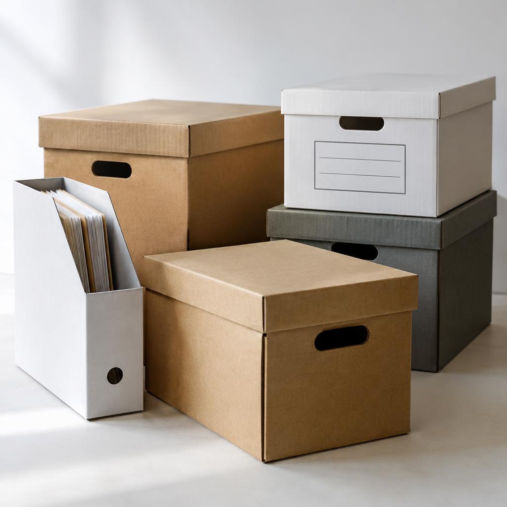 II. Các Loại Thùng Carton Đựng Hồ Sơ Phổ Biến